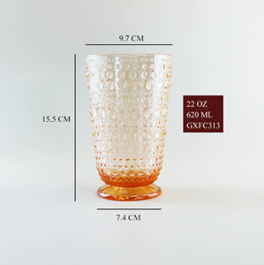 Copas de Vino de Plástico con Grabado en Relieve Estilo Europeo <span class=keywords><strong>Vintage</strong></span>, Venta al por Mayor de Copas de Vino de Plástico con Cuentas de Colores Retro - Product Image 5