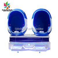 Parc coloré 9DVR équipement d'amusement grand vr ensemble complet de physique une machine double chaise d'oeuf réalité virtuelle amusement mach