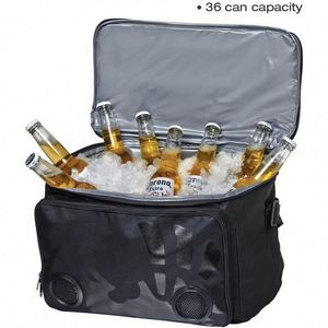 Wholesale Insulated Blue Teeth Cooler Bag Radio <b>MP3</b> Outdoor Picnic Bag Cooler Bag With <b>Speakers</b> - Product Image 3