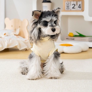 Chaleco sin mangas para perro de poliéster de seda helada, ecológico, transpirable y refrescante para verano, con aplique de oso 3D, bolsillo con broche y anilla en D - Product Image 5