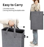 Panier à linge pliable personnalisé en lin et maille pour la maison, organisateur de salle de bain, sac de rangement pour vêtements sales et articles divers