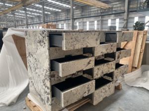 Piedra Decorativa de Zafiro Pulido Premium Moderno Goldtop MARBLE OEM ODM, Estilo Montaña Nevada, para Cajones y Gabinetes - Product Image 4