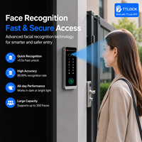 Système de contrôle d'accès biométrique intelligent extérieur IP67 avec reconnaissance faciale et palmaire, application TTLock, pour entrée de porte