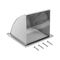 Capuchon d'échappement mural en acier inoxydable de 8 pouces avec écran en maille pour extracteurs de salle de bain et de cuisine