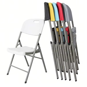 Chaise pliante en <span class=keywords><strong>plastique</strong></span> pour réunions et bureaux, chaise d'ordinateur simple, chaise de loisirs d'extérieur, <span class=keywords><strong>fauteuil</strong></span> de maison - Product Image 5
