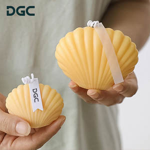 INS Custom Logo dekorative Form Shell Kerzen handgemachte Candela Hochzeit Skulptur Duft kerze für Angst Relief Meditation - Product Image 3