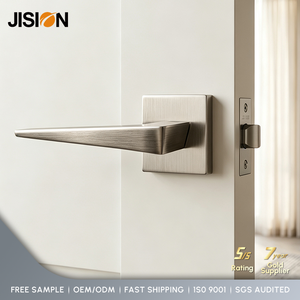 Moins cher moderne élégant chambre <span class=keywords><strong>porte</strong></span> <span class=keywords><strong>poignée</strong></span> serrure ensemble en alliage d'aluminium carré rosette minimaliste noir <span class=keywords><strong>poignée</strong></span> <span class=keywords><strong>de</strong></span> <span class=keywords><strong>porte</strong></span> - Product Image 3