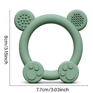 <span class=keywords><strong>Jouet</strong></span> de dentition pour bébé Little Bear en gros avec silicone de qualité alimentaire pour bébés âgés de 6 à 12 mois, ours à mâcher - Product Image 5