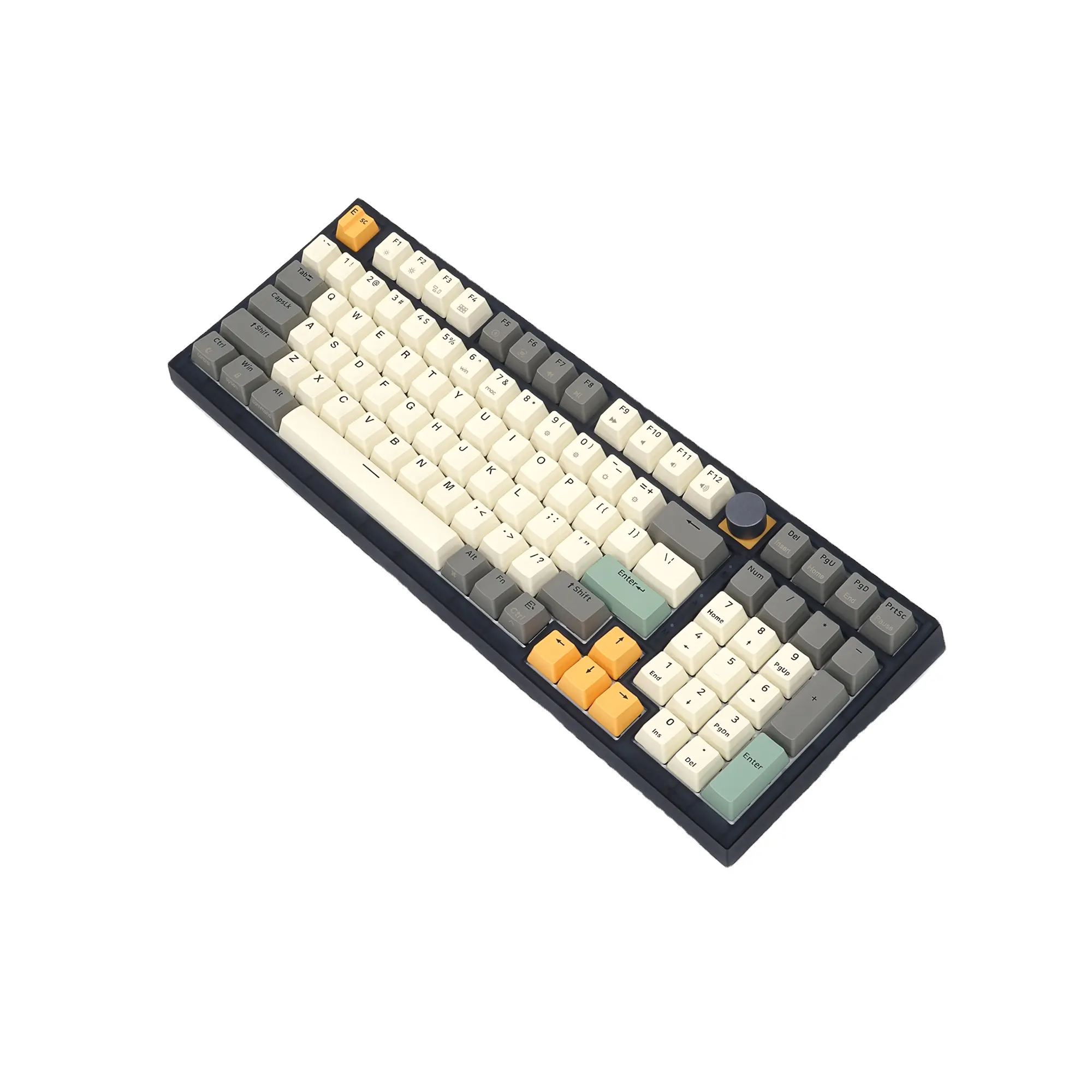 Clavier Skyloong Oem fabricant GK980 clavier de jeu sans fil avec chiffres 100% bouton de clavier mécanique Rgb