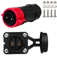Ensemble de prises pour moteur de pêche à la traîne à 2 broches, 50A, 12V/24V/36V/48V, connecteur rapide étanche IP67 pour bateau marin, pour câble 6/8 AWG