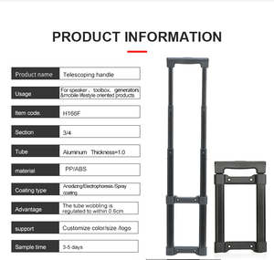 Nhôm Có Thể Gập Lại Có Thể Tháo Rời Mở Rộng Oem Hành Lý Bag Phụ Tùng Kính Thiên Văn Xe Đẩy Kéo Vali Xử Lý Thu Vào - Product Image 4
