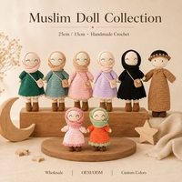 Boneka Rajut Islami Bayi Berhijab Muslim Al-Quran Ramadhan Anak-anak Halal Hadiah Idul Fitri Edukatif Mainan Rajut Amigurumi
