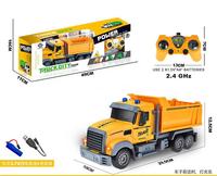 Camion benne télécommandé EPT 2,4 GHz avec benne relevable, fonction silencieuse, 80 minutes d'autonomie, véhicule de construction pour enfants garçons