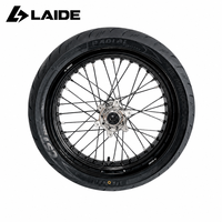 Ensemble de roues à rayons Supermoto Sur Ron Ultra Bee 17 pouces 17x2.5 17x3.5 avec pneus et chambres à air multicolores, montage direct pour moto tout-terrain électrique