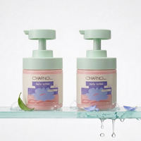 Vente en gros de flacons de shampooing et d'après-shampooing personnalisés uniques en verre givré de 300 ml et 500 ml, flacon de gel douche de luxe