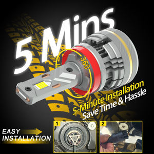 G19W Ampoules LED H8 H11 6000K Haute Luminosité 48000 Lumens Refroidissement par Ventilateur pour Voiture Camion Moto Rétrofit Étanche IP68 Certifié CE <span class=keywords><strong>ISO</strong></span> - Product Image 2