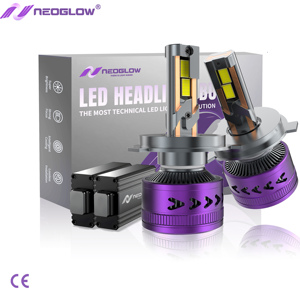 Neoglow OEM faro LED 300W 5000LM CSP4575 30chip e 4 tubi di rame IP68 3Y garanzia in magazzino H4 H7 H11 HB3 - Product Image 1