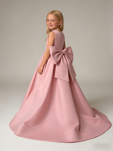 <span class=keywords><strong>Vestido</strong></span> de satén sin mangas con cola <span class=keywords><strong>para</strong></span> niñas, ideal <span class=keywords><strong>para</strong></span> fiestas de cumpleaños, bodas, o como <span class=keywords><strong>vestido</strong></span> de princesa <span class=keywords><strong>para</strong></span> damitas de honor. - Product Image 5