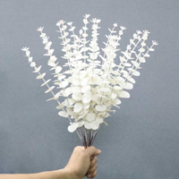 Centre de table de mariage décoration de la maison 38cm tiges d'eucalyptus fausses branches de verdure fausses fleurs feuilles d'eucalyptus artificielles
