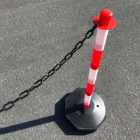 Chaîne en plastique coloré pour barrière de sécurité sur les routes, 700mm, 6Mm, 8Mm, 2 pièces