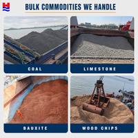 Manutention de marchandises portuaires : Charbon, copeaux de bois, pulpe, manioc séché, bauxite, sable et gravier
