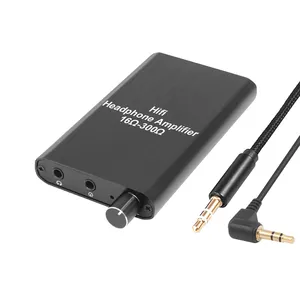 Portátil 16-300Ohm auriculares HiFi amplificador de auriculares de dos etapas ganancia portátil en puerto Aux para iPhone Android música