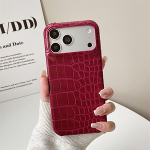 ผู้ผลิตเคสโทรศัพท์หนังจระเข้แท้หรูหราแบบ OEM สำหรับ iPhone 17 16 Max และ iPhone 18 Pro สีเขียวเหลือบรุ้ง - Product Image 3