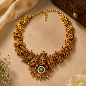 Collar de Oro de 24K, 14.47 Gramos, Joyería de Oro Tradicional Hecha a Mano para Mujer, Joyería para Bodas y Eventos Nupciales - Product Image 1