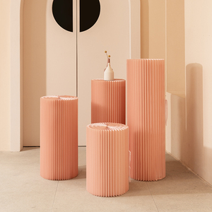 Kệ Phân Giấy Nhiều Màu Sắc Tùy Chỉnh Kệ Trưng Bày Hình Trụ Gấp Được Giá Đỡ Hình Trụ Acrylic Để Trang Trí Trình Diễn Thời Trang - Product Image 5