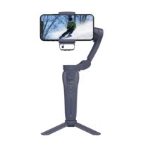 Stabilisateur de cardan pliable F12 AI à 3 axes pour smartphone, support portable 3D pour diffusion en direct avec lumière d'appoint pratique