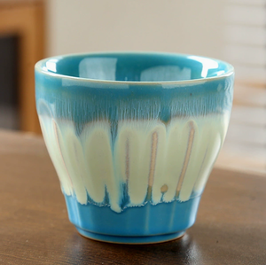 Tasse à thé vintage aux couleurs fluides 200 ml, en céramique à glaçure réactive, sans anse, pour café, eau, thé de <span class=keywords><strong>l</strong></span>'après-midi et dégustation - Product Image 5