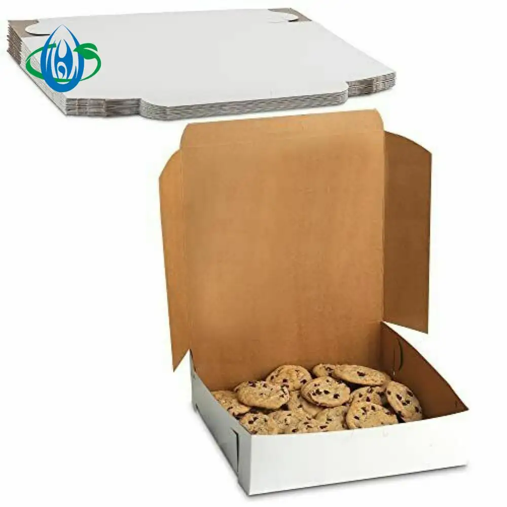 Wholesale custom logo Kraft Paper handmade pizza box food packaging paper box
