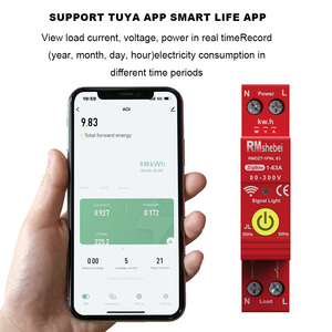 Rmshbei 1-63a 1p + n zigbee tuya חכם מתג אדמה דליפה ובקר זרם חשמלי חכם מערכת אוטומציה ביתית - Product Image 5