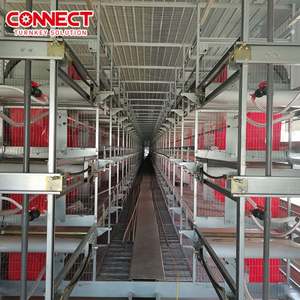 Cage automatique complète de poulet de couche de batterie d'équipement de ferme de volaille de poule avec le système de ponte - Product Image 1