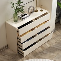 Armoire de salon moderne en bois massif Mdf blanc Meuble 6 tiroirs Commode pour bébés grande commode de rangement en bois d'occasion