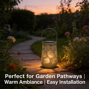 Lanterne solaire d'extérieur, étanche, en métal, lumière solaire pour patio, cour, véranda, décoration de jardin, <span class=keywords><strong>Noël</strong></span>, anniversaire - Product Image 3