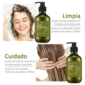 Sistema suave del acondicionador del champú de la <span class=keywords><strong>anticaspa</strong></span> del cabello natural del aceite del árbol del té de la etiqueta priva - Product Image 5