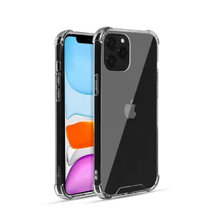 Bán sỉ samsung a20s bumper điện thoại trường hợp-Hot Selling Cheapest Shockproof Air Space Cushion Soft TPU Hard Acrylic Clear Cel Phone Case For Iphone 12 Pro Max SE 11 Pro Max