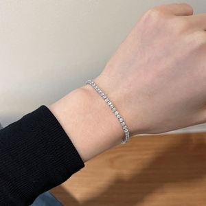 Dylam Classic Design 925 Sterling <b>Silver</b> Rhodium 18K Gold Plated 2.5mm 5A Cubic Zirconia Women Tennis <b>Bracelets</b> Jewelry <b>Bangle</b> - Product Image 6
