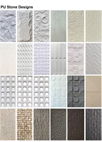 Panneaux muraux décoratifs en pierre PU pour intérieur, faux panneaux muraux en pierre, panneaux en mousse PU pour extérieur, décoration murale 3D en pierre PU, pierre de château
