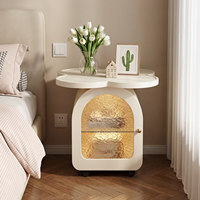 Table d'appoint mobile en fer forgé motif trèfle à quatre feuilles, meuble de rangement créatif pour canapé et chevet, armoire d'appoint pour chambre à coucher
