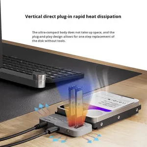 Maiwo <span class=keywords><strong>M</strong></span>.<span class=keywords><strong>2</strong></span> NVMe/<span class=keywords><strong>2</strong></span>.5/3.5 inci SATA Solid State Mechanical Hard Drive Baca dan Tulis 10Gbps Tipe-C Casing ABS K10835N - Product Image 4