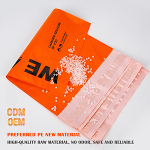 Bolsas de mensajero naranjas impermeables gruesas personalizadas para embalar sombreros, pelucas, cajas, regalos, tarjetas, bolsas de crayones - Product Image 3