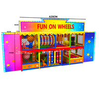 Equipo de juegos infantiles para interiores, remolque móvil de conveniencia, software para niños, juegos infantiles para exteriores con tobogán y trampolín en venta