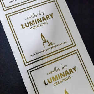 Tùy Chỉnh Không Thấm Nước Nến Tư Nhân Nhãn Matte Vàng Foil Sticker Nhãn In Ấn Cho Nến Lọ - Product Image 3