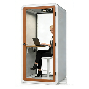 SilentBox Open Office Pod, cabine téléphonique insonorisée mobile, cabine de bureau moderne à vendre - Product Image 5