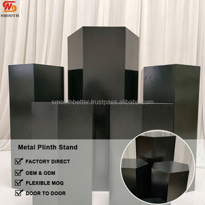 <span class=keywords><strong>Colonnine</strong></span> Esagonali in Metallo Nero per Matrimoni, Supporti per Esposizione, Supporti per Fiori in Ferro per Esposizione - Product Image 3