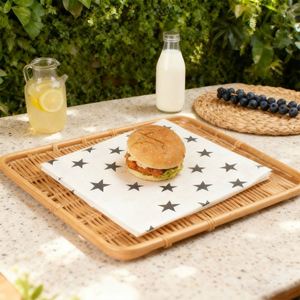 Papier d'emballage anti-graisse pour sandwichs et hamburgers, papier ciré laminé personnalisé pour emballages de poulet, napperon jetable - Product Image 1