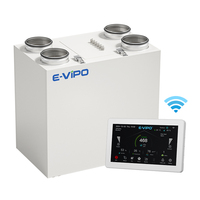 Système de ventilation mécanique E-VIPO à économie d'énergie, système de ventilation à récupération de chaleur mural HVAC