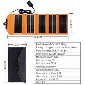 유연한 접이식 태양 전지 패널 5V 18V 고효율 태양 전지 충전기 21W 태양 전화 충전기 여행 아이폰 - Product Image 3